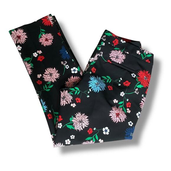 Cynthia Rowley floral flat front straight leg dress pants - Picture 4 of 6